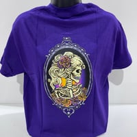 Image 1 of Purple or Teal Shirt - Skeleton Cameo