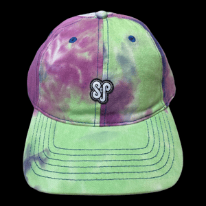 Image of S&P-“O.G. Logo” PatchWork Washed 6-Panel StrapBack Cap (Tie-Dye Cosmic)