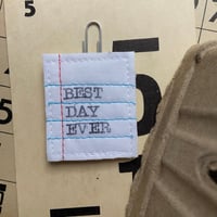 Image 5 of “School Notes” Quilted Planner Clip