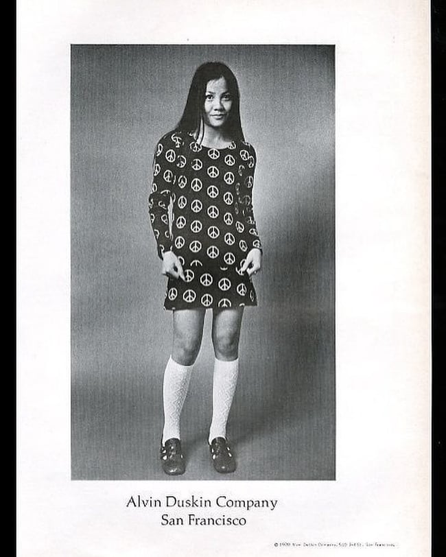 late 60s Alvin Duskin museum PEACE knit cardigan