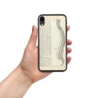 Image 1 of Vintage Book Page Anatomical Illustration Human Spine Clear Case for iPhone®