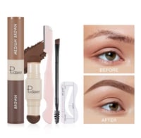 Image 1 of Vegan Makeup Eyebrow and Hairline powder and Stencil Kit