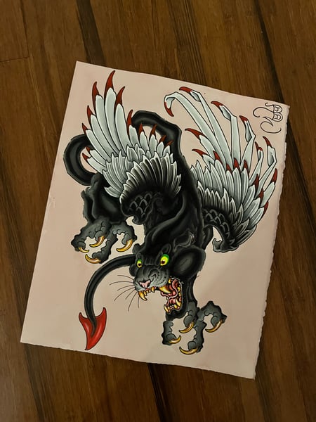 Image of Panther wyvern 11x14
