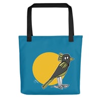 Image 2 of All-Over Print Tote BIRD 2 (Blue)