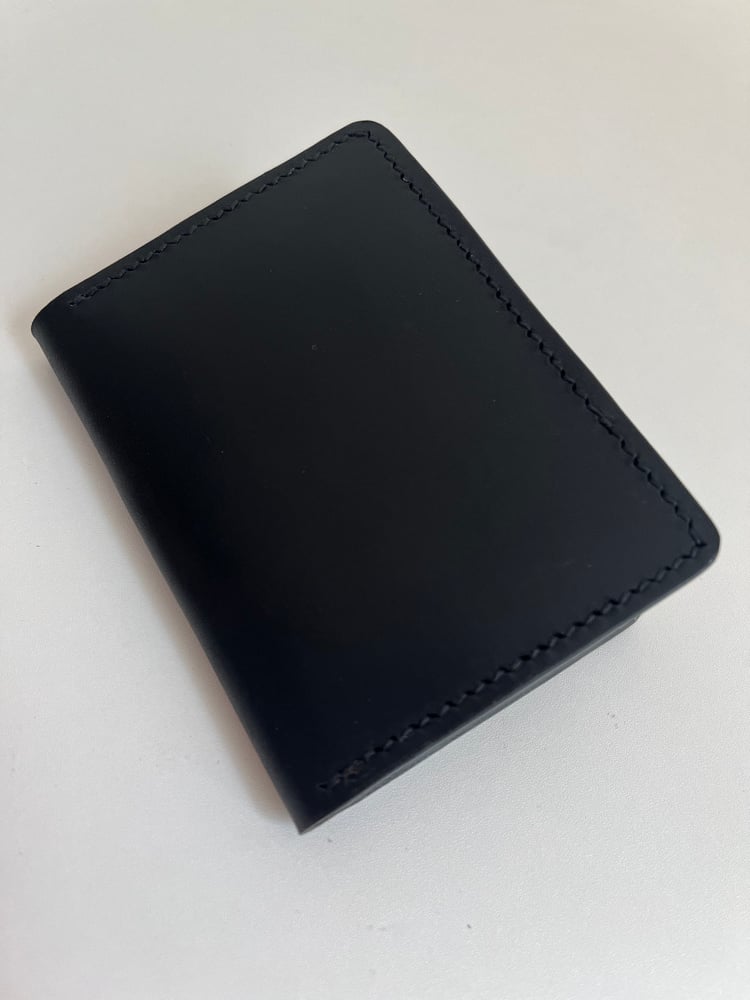 Image of Black Vachetta Vertical Cardholder 