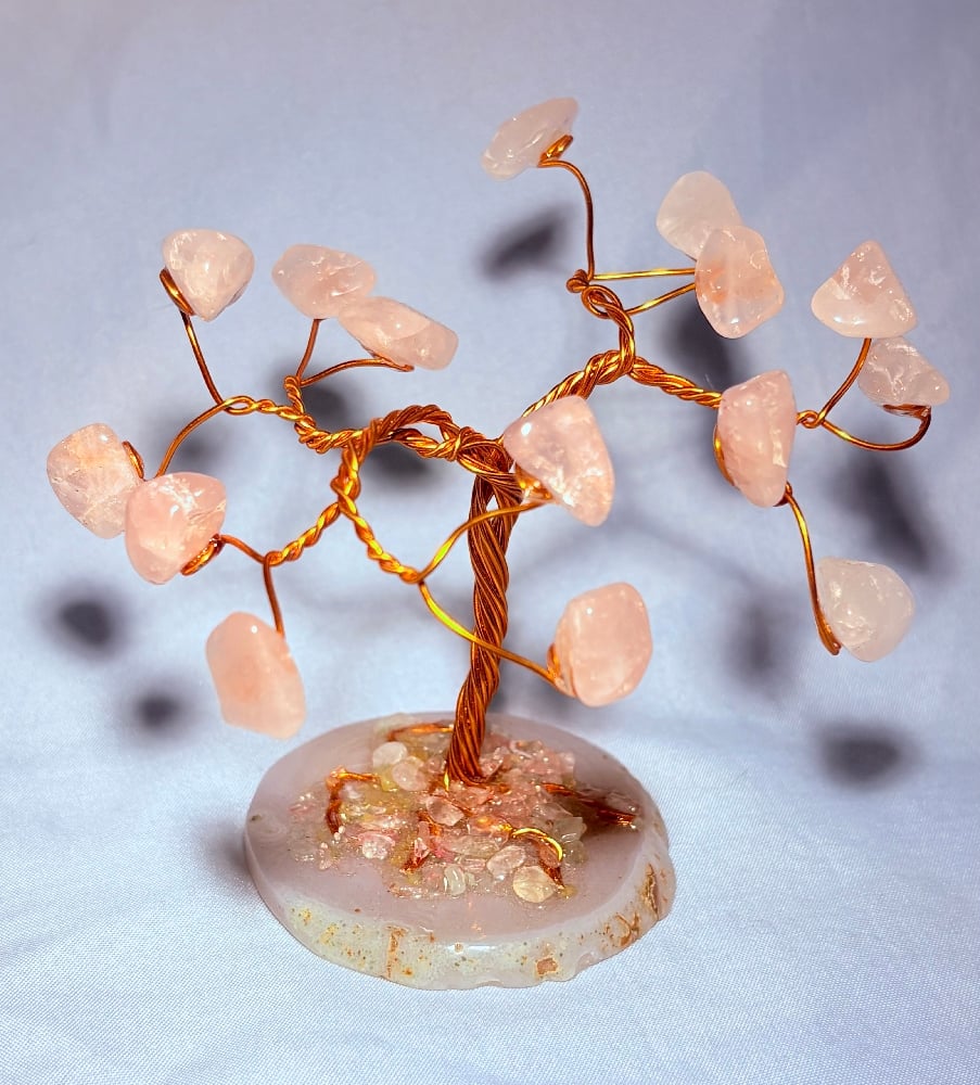 Image of Rose Quartz Crystal Tree