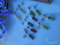Image 1 of AAA  Dainty Faceted Rondelle  Gemstone Earrings