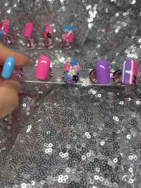 Image 3 of Short square Dream flower gel press on nails