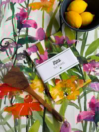 Image 1 of Sweetpeas and Echinacea tea towel