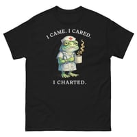 Image 1 of I Came I Cared I Charted Nurse Frog Unisex T-Shirt