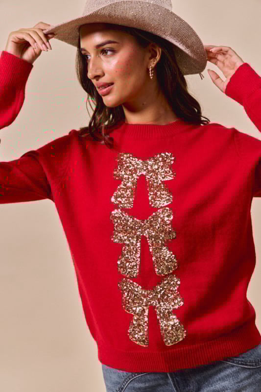 Image of TRIPLE BOW SWEATER 