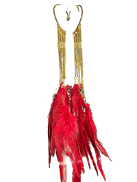 Image 1 of Lux feather cuff earrings 