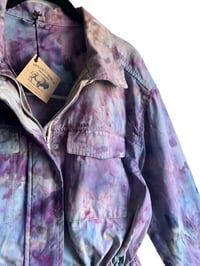 Image 3 of *IRREGULAR* S Cotton Twill Utility Jacket in Muted Watercolor Ice Dye