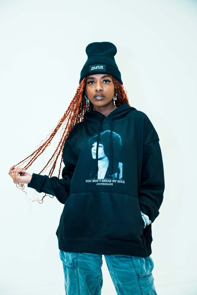 Image of Angela Davis Soul Hoodie Black