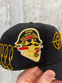 Image 2 of BLACK ASG PATCH PITTSBURGH PIRATES CUSTOM FITTED CAP