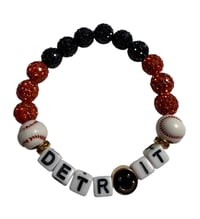 Detroit Baseball Black Smile Face