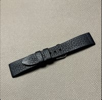 Image 2 of Black Togo Calfskin Hand-Rolled Watch Strap