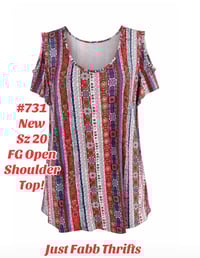 Image 5 of New 20 Faded Glory Open Shoulder Top #731*8