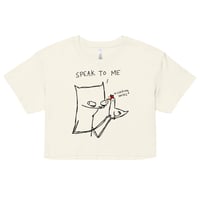 Image 3 of Women’s crop top speak to me 