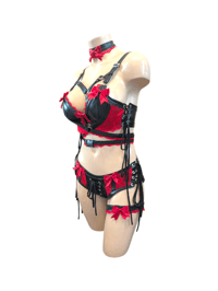 Image 3 of Red and black bow set