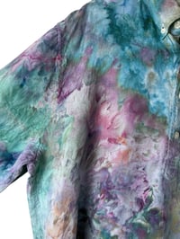Image 5 of ♻️ UPCYCLED XL Men's Abercrombie 100% Linen Shirt in Soft Watercolor Ice Dye