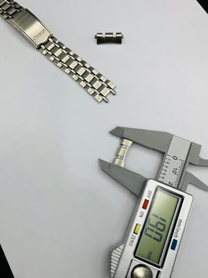 Image of 19mm Rare Seiko curved lugs stainless steel gents watch strap,New.(MU-19)