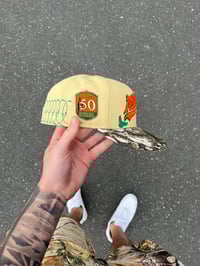 Image 5 of REAL TREE BRIM OAKLAND ATHLETICS CUSTOM FITTED CAP