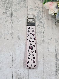 Image 1 of Pink Leopard Wristlet Keychain