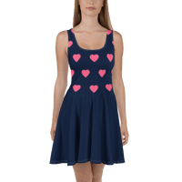 Image 2 of Pink Hearted Skater Dress