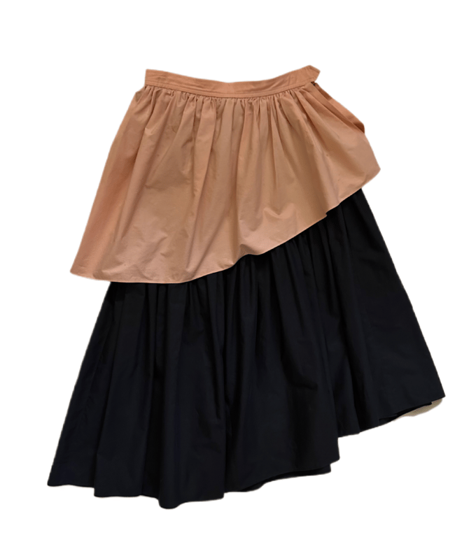 1970s Saint Laurent tiered cotton skirt