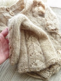 Image 2 of Knitted baby set for photoshoot | 0-3 months |  beige tones