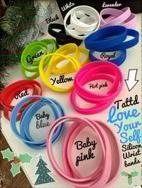 Image 1 of ALL 16 Tattd “love yourself” silicone wristbands
