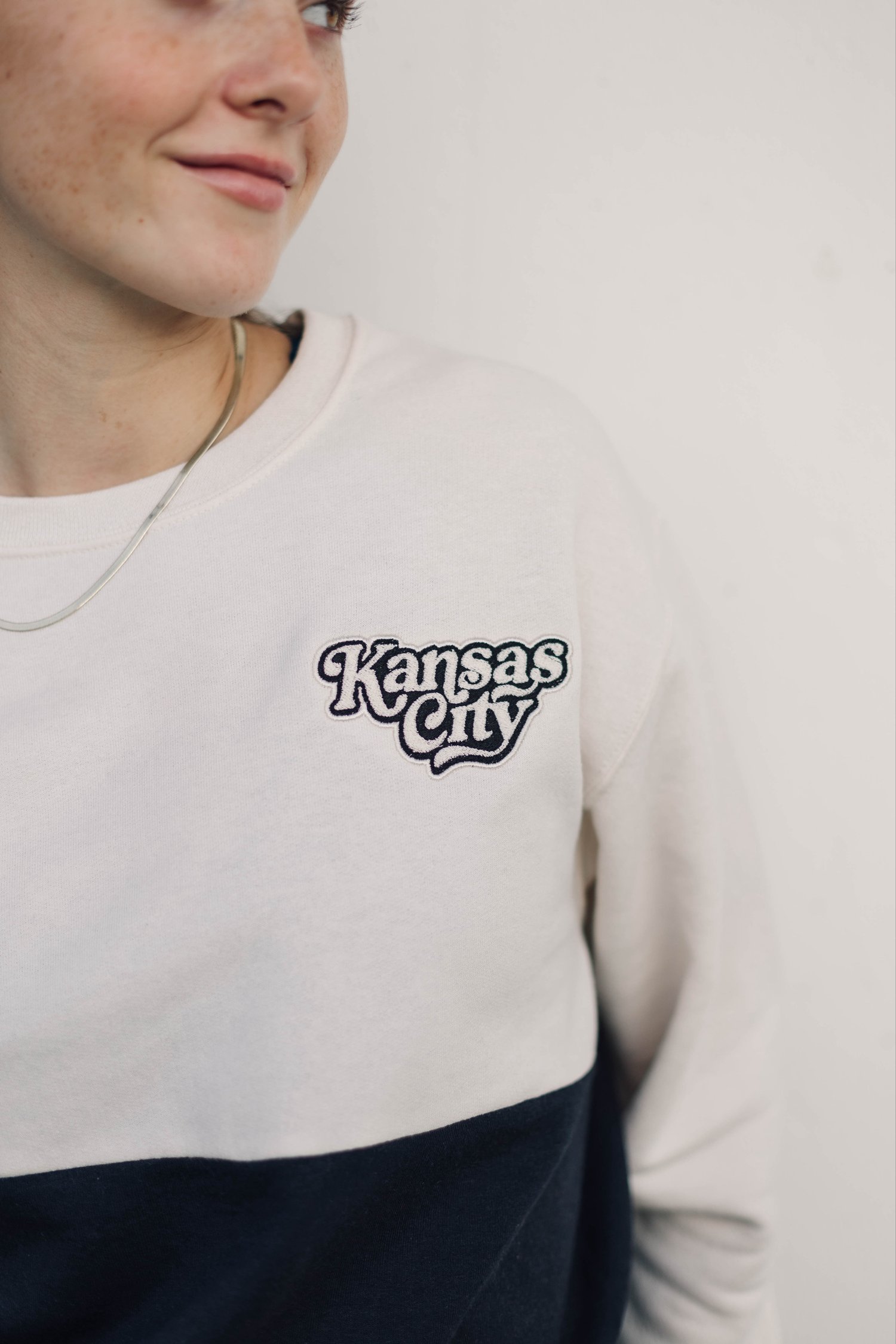 Image of VINTAGE VIBES BLACK/BONE SPLIT COLORBLOCK