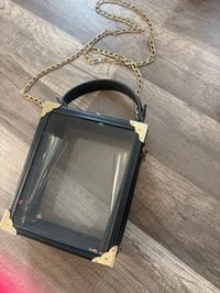 Image 1 of Clear heavy case chain bag 