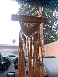 Cinnamon Macrame Rearview Car Hanger 