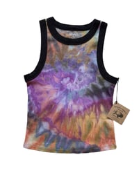 Image 2 of S Ladies Fitted Knit Contrast Tank in Spiral  Ice Dye