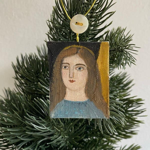 Image of Blue angel - miniature painting 