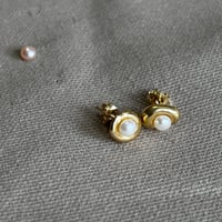 Image 4 of #16 Big Dimple with Pearl Studs ( Silver & Gold)