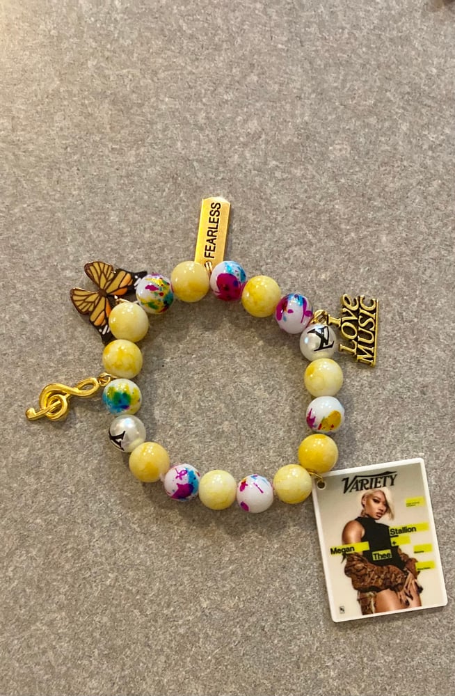 Image of Meg thee stallion beaded bracelet 1