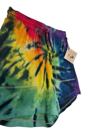 Image 8 of XS Cotton Knit Pocket Shorts in Rock-n-Roll Spiral Tie Dye