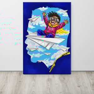 Canvas Print Black Boy Fly