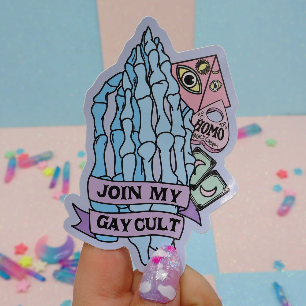 Image of Join My Gay Cult Large Vinyl Sticker