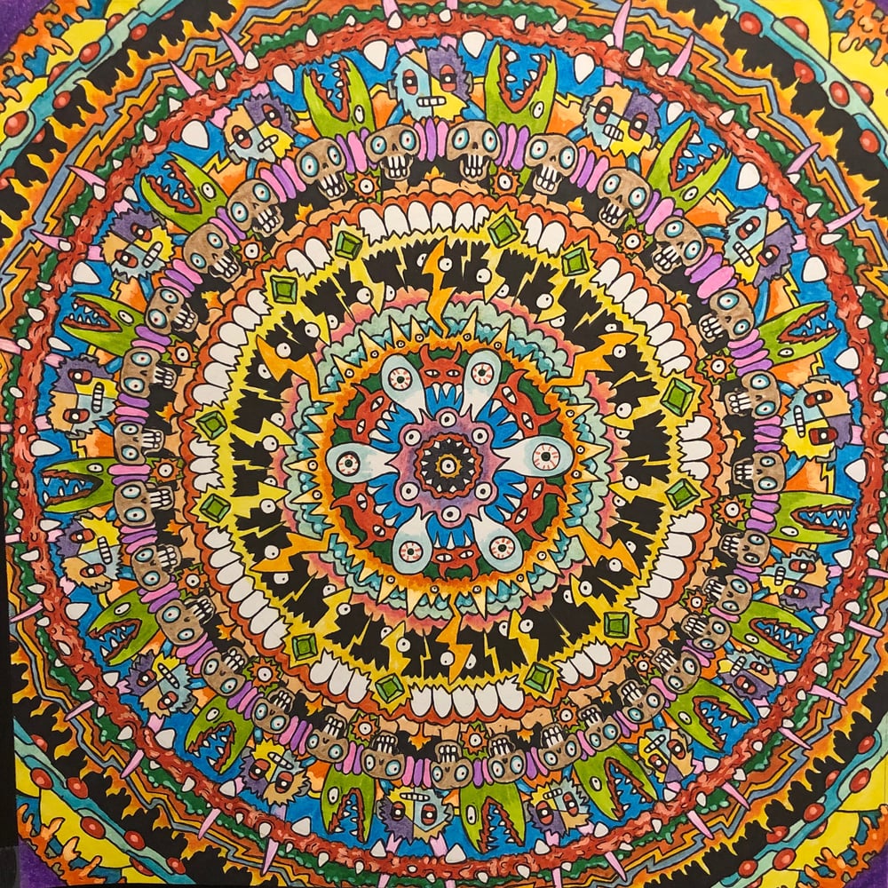 Image of Every Atom Is Also A Portal To Another Universe: original 13x13 inch ink and acrylic 