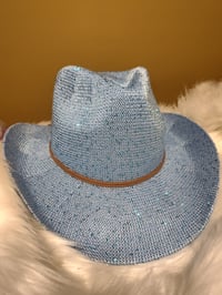 SKYE BLUE SILVER SEQUIN HAT