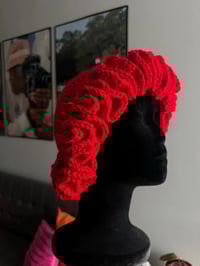 Image 1 of basic single color ruffle hat