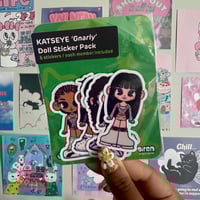 Image 1 of katseye 'gnarly' fashion doll sticker pack.