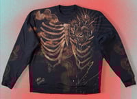 Image 1 of “INNER WORLD” CUSTOM BLEACH PAINTED PULLOVER SWEATSHIRT XL