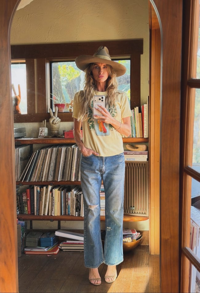 late 60s early 70s Levi's denim faded jeans 