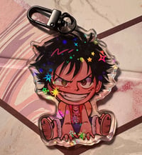 Image 2 of HOLO Luffy Strawhat Keychain