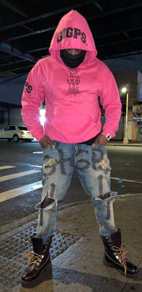 Image 2 of GIGPS VERSACE PINK ALMIGHTY HOODIE